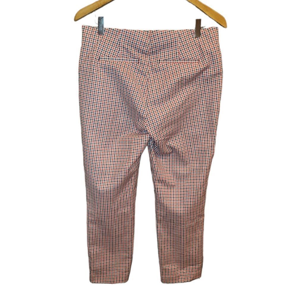 NWOT Crosby. Springfield Cropped Red Blue Gingham Pull on Pant 8 - Picture 3 of 12